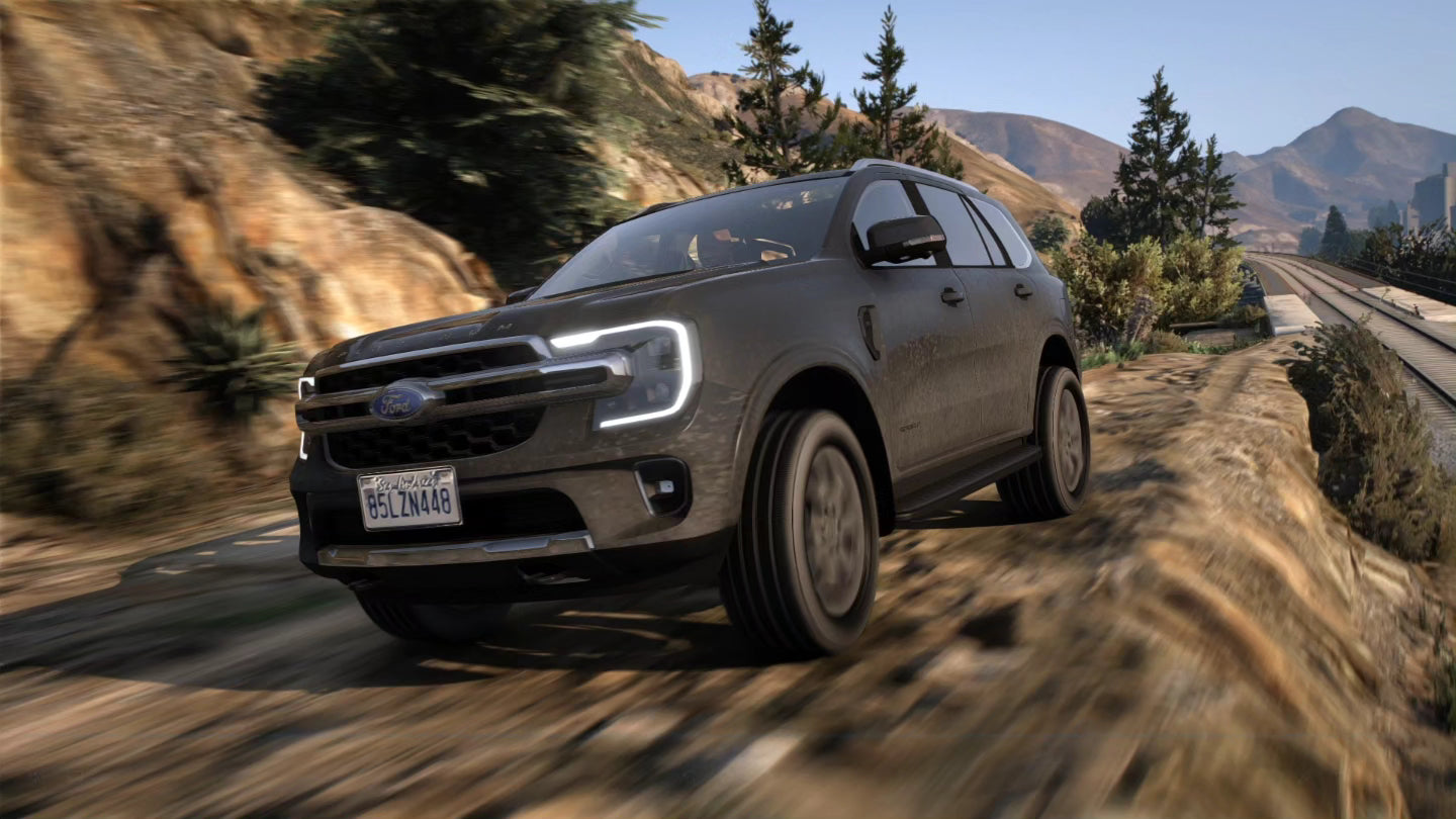 Ford Endeavour/ Everest 2024 Mod For GTA 5 [ Add-On/ Working Sunroof/ Original Interior/ Tunning]
